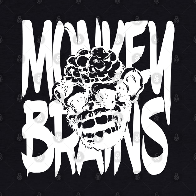 Monkey Brains Logo Black Shirt by GodsBurden